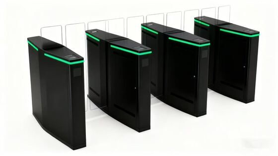 Guter Preis Halbhohe Glasschiebe-Speed-Gates Drehkreuz mit Kartenleser-Zugangskontrolle für Flughäfen Online