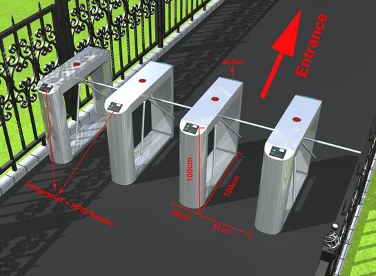 Guter Preis Anti-Tailgating-Fingerabdruck-Zugriff TCP/IP-Stativ-Turnstile-Gate Online