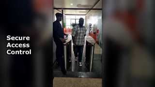 Glasdrehkreuz-Fingerabdruck-Zugangskontrolle